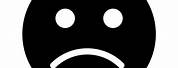 Sad Face Emoji with Black Background