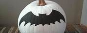 Scary Pumpkin Painted Bat