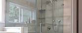 Shower Doors Glass Frameless with Half Wall