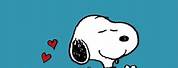 Snoopy in Blue Background Wallpaper iPhone