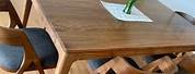 Solid Wood Mid Century Modern Dining Table