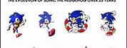 Sonic the Hedgehog Designs Evolution