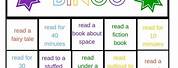 Summer Reading Bingo Chart