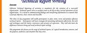 Technical Report Writing Format