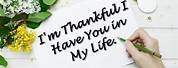 Thankful You Are in My Life Quotes