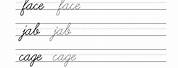 Third Grade Cursive Writing Worksheets