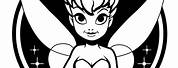 Tinkerbell Angry Face Outline