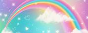 Unicorn Pastel Clouds Background with Quotes