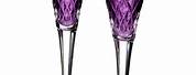 Waterford Lismore Amethyst Toasting Flutes