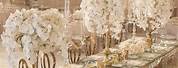 Wedding Reception Decoration Ideas White Gold