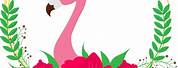 Whimsical Flamingo with Crown Clip Art