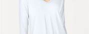 White Long Sleeve V-Neck T-Shirt
