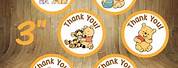 Winnie the Pooh 1st Birthday Thank You Tags