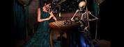 Woman Playing Chess with Death
