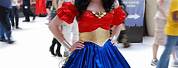 Wonder Woman Print Ball Gown