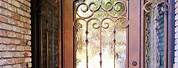 Wood and Wrought Iron Front Doors