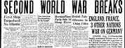 World War II Newspaper Headlines