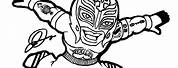 Wrestling Mask Coloring Pages