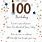 100th Birthday Cards for Women