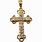 14K Gold Diamond Cross Pendant