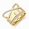 14K KC Yellow White Gold Diamond Ring X Motif