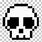 16X16 Skull Pixel Art