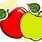 2 Apples Clip Art