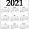 2021 Calendar Printable Org