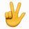 3 Fingers Up Emoji