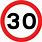 30 Miles per Hour Speed Limits Sign