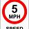 5 Miles per Hour Signs