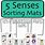 5 Senses Sorting Worksheet
