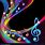Abstract Colorful Music Notes