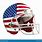 American Flag Football Helmet