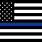 American Flag with Blue Line