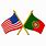American and Portuguese Flag
