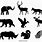 Animal Silhouette Stencil