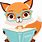 Animals Reading Books Clip Art