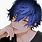 Anime Boy with Light Blue Hair