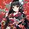 Anime Kimono Girl with Black Hair