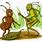 Ant and Grasshopper Cartoon