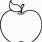 Apple Cartoon Clip Art Black and White