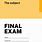 Application Template for Final Exam