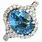 Aqua Blue Diamond Ring