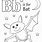 B Is for Bat Coloring Page