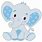 Baby Boy Elephant Clip Art