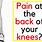 Back Knee Pain Causes
