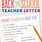 Back to School Teacher Letter