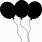 Balloon Clip Art Black and White PNG