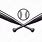 Baseball Bat Cross Logo